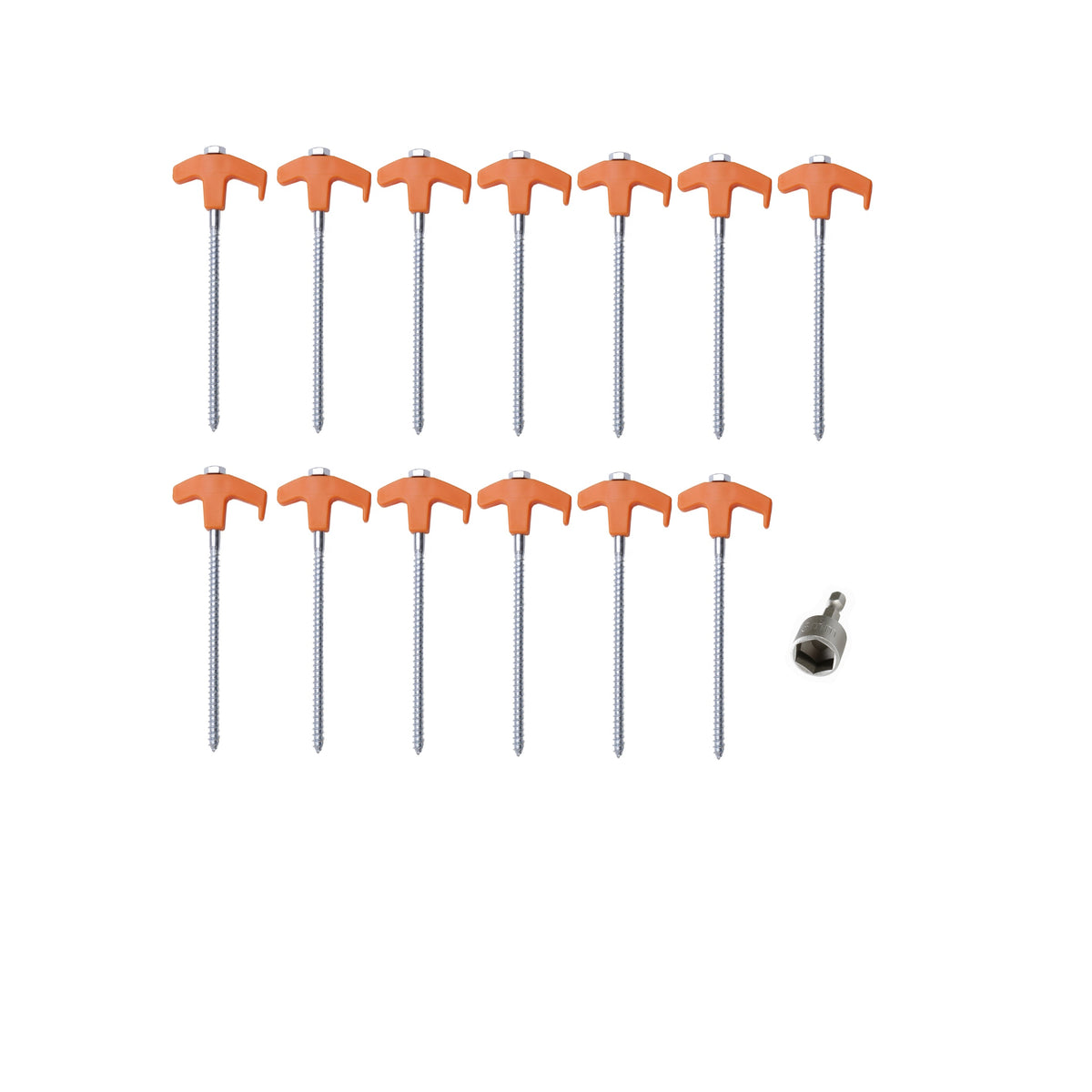 Screw in Tent Pegs - 16 Piece Set
