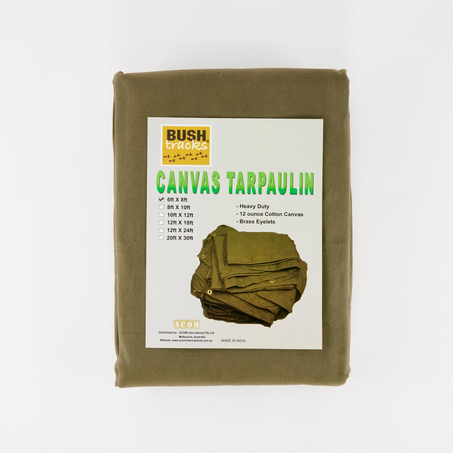 HEAVY DUTY CANVAS TARP 6'x8' NEW (2.4M x 1.8M) – Bush Tracks