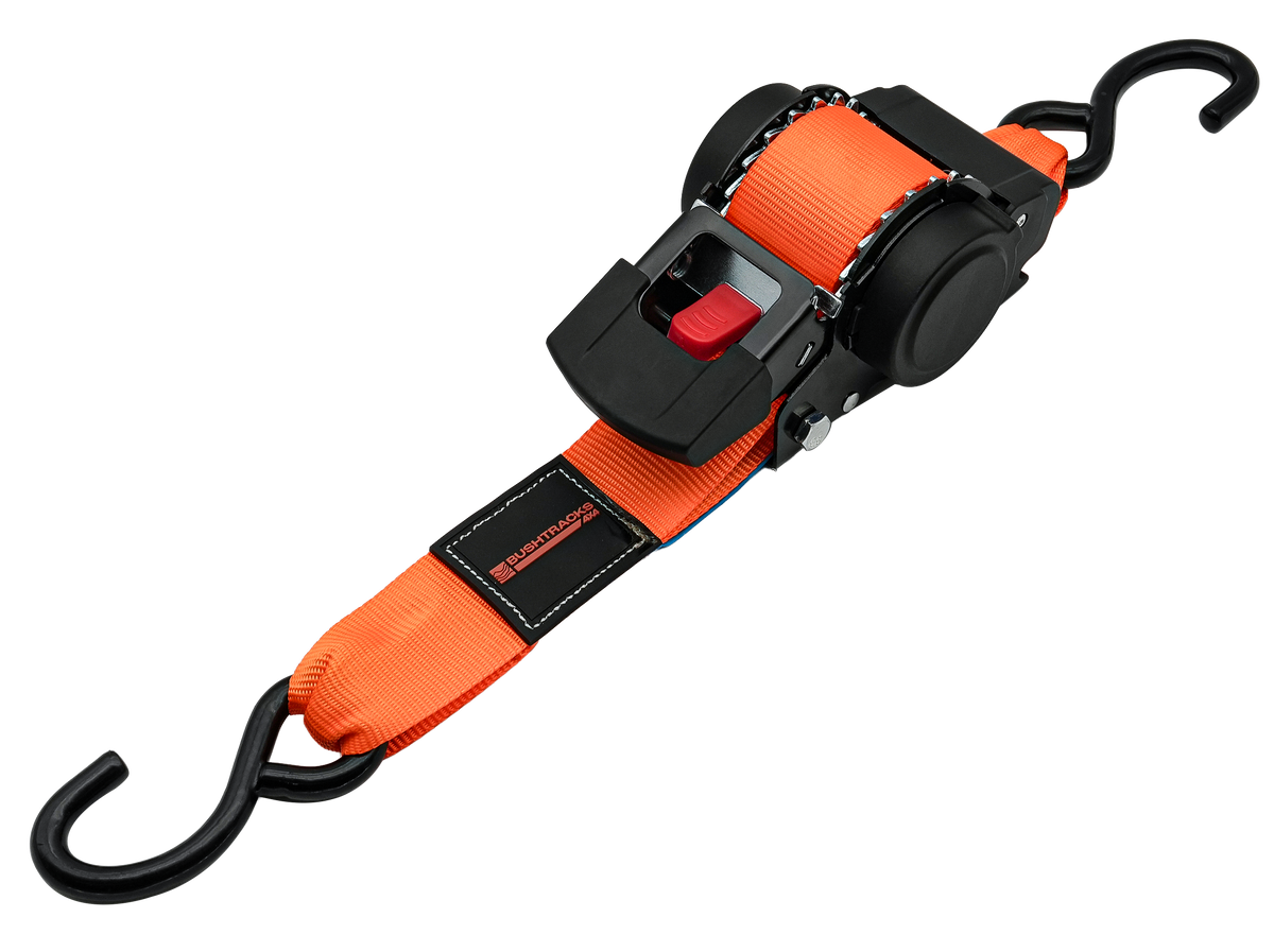 Retractable Automatic Ratchet Tie Downs, 50mm x 4.5m, 1500kg