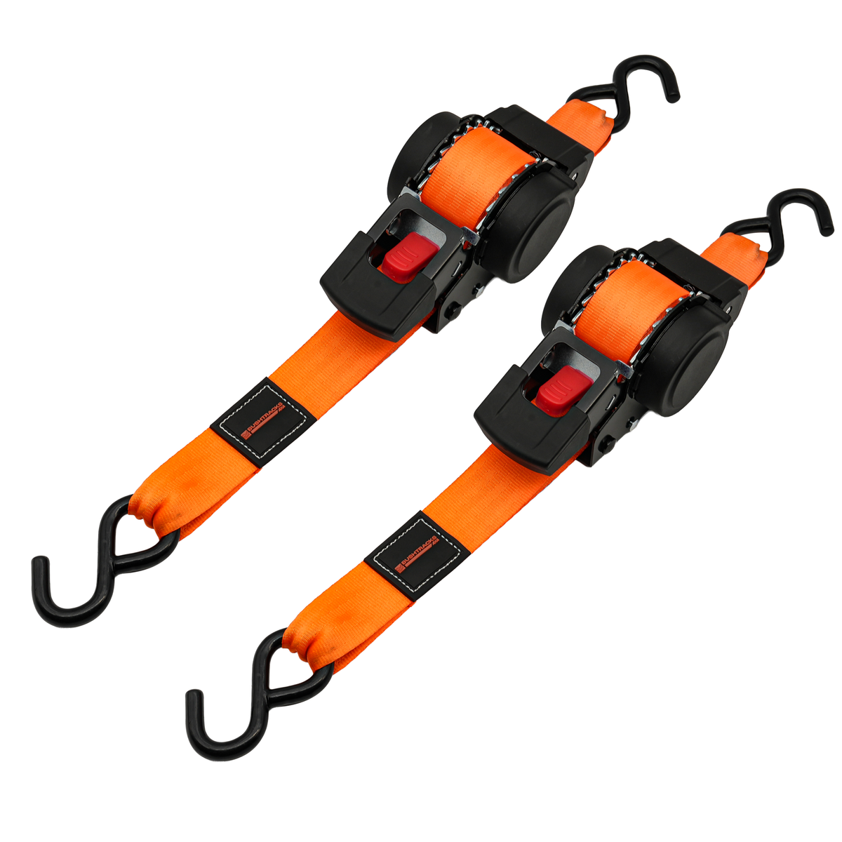 Retractable Automatic Ratchet Tie Downs, 38mm x 4m, 1000kg - 2 pack