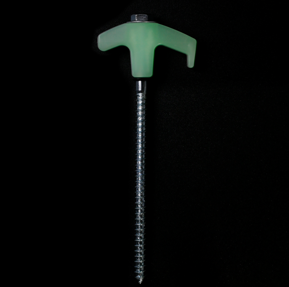 Glow In The Dark Screw in Tent Peg 16-Piece Set