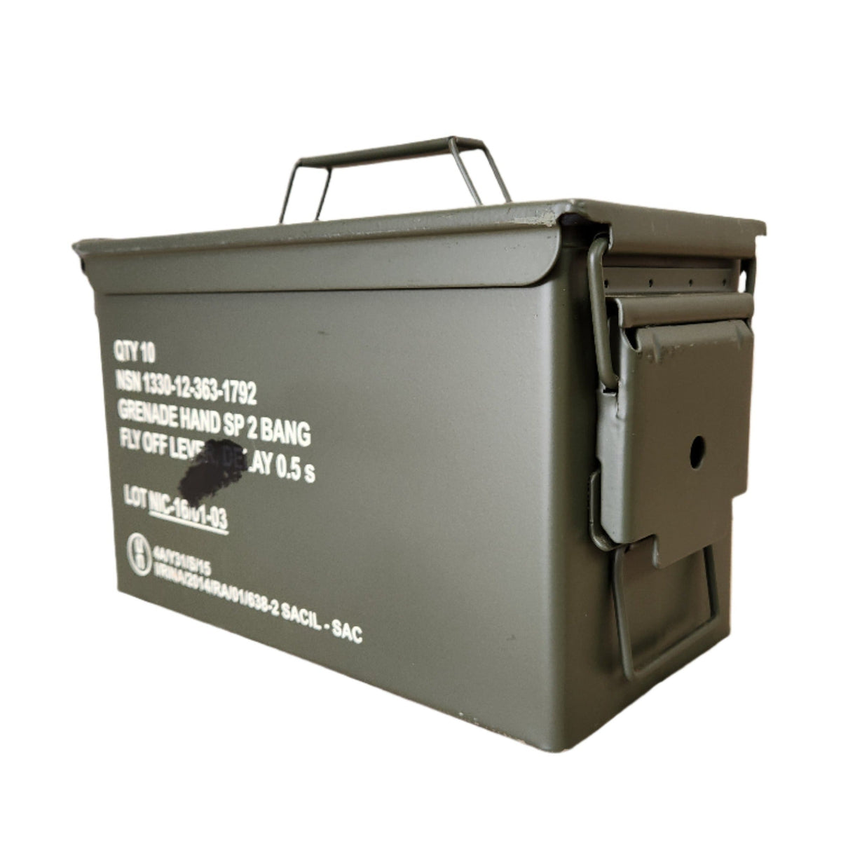 Steel 50 Cal Ammo Storage Box - As New